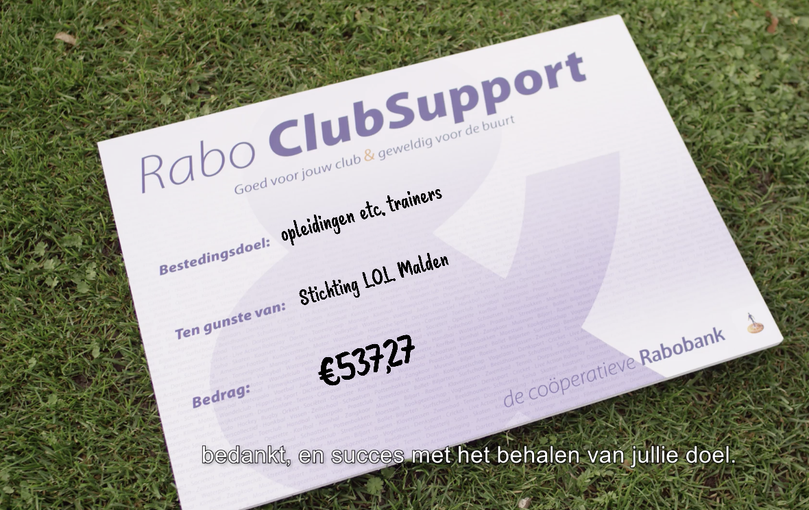 Een steuntje in de rug door Rabo ClubSupport